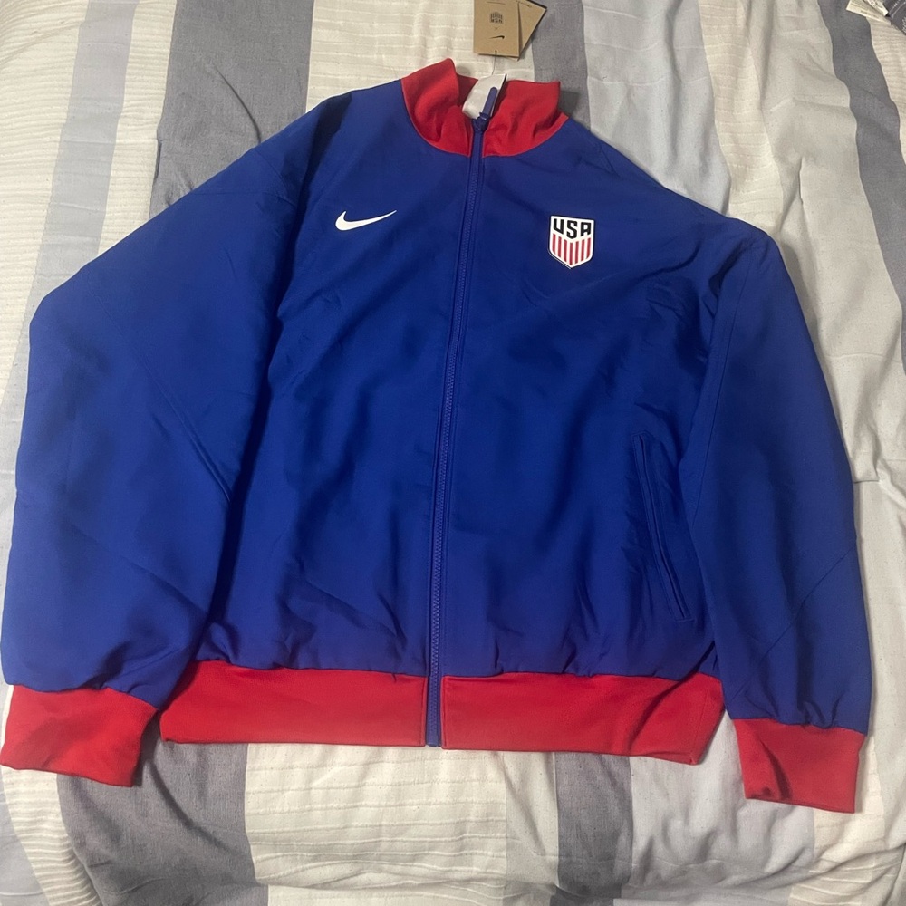 Nike Blue and Red USA Track Jacket